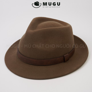 Mũ Phớt Nam Cổ Điển LC33 Lông Cừu Úc Vành Ngắn - Mũ Fedora Quý Ông Lịch Lãm [TẶNG KÈM HỘP CAO CẤP]