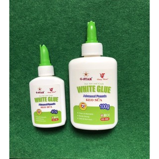 Tuýp keo sữa gstar lọ 100gr và 40gr dán giấy làm thủ công tiện dụng