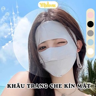 Khẩu Trang Chống Tia UV Chất Liệu Dày Dặn Thoáng Mát Che Toàn Bộ Khuôn Mặt