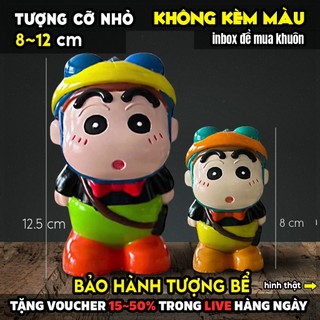Tượng tô màu, SHIN ĐI HỌC, size XL-M, thạch cao trắng (Không kèm màu), luyện vẽ, decor