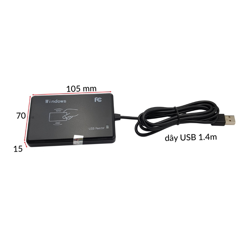 Đầu đọc thẻ RFID 125Khz USB