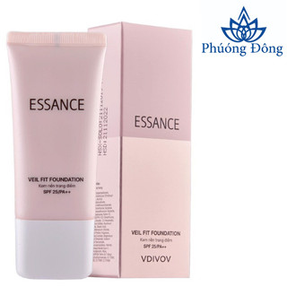 (Mẫu mới) Kem nền bền màu che khuyết điểm toàn diện Essance Veil Fit Foundation SPF25 PA++ 30ml