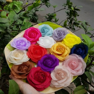 Hoa cài váy áo đẹp, bông cài thủ công handmade có nhiều màu chất vải cao cấp