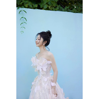 đầm lông vũ mới- suông đi bàn