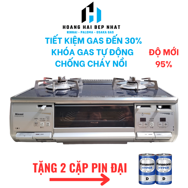 Bếp Gas RINNAI Mặt Kính Full Chức Năng Tiết kiệm Gas 30% an toàn Khi sử Dụng Bếp Nội Địa Nhật