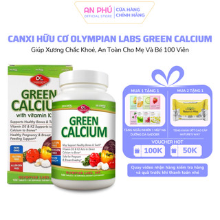Viên Uống Bổ Sung Canxi Hữu Cơ Olympian Labs Green Calcium Giúp Xương Chắc Khoẻ An Toàn Cho Mẹ Và Bé
