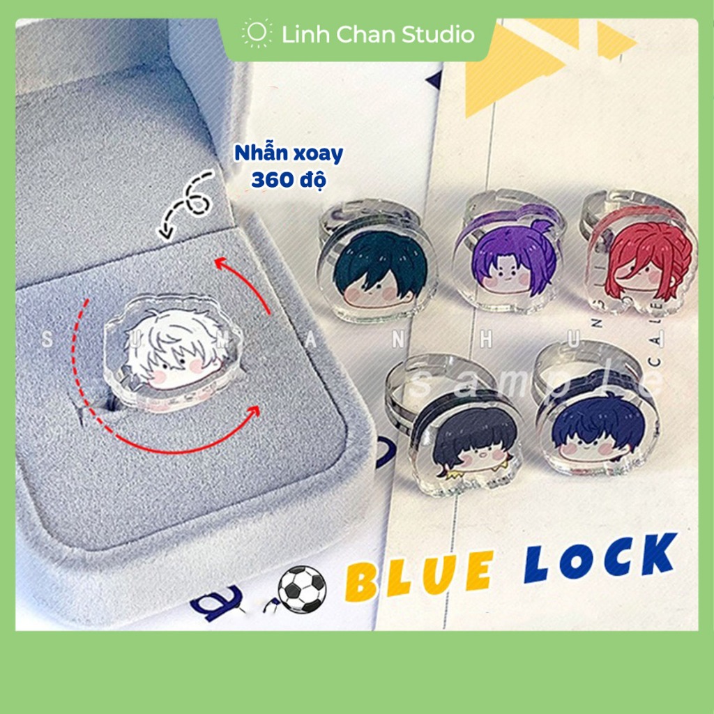 Nhẫn xoay anime Blue Lock độc lạ dễ thương