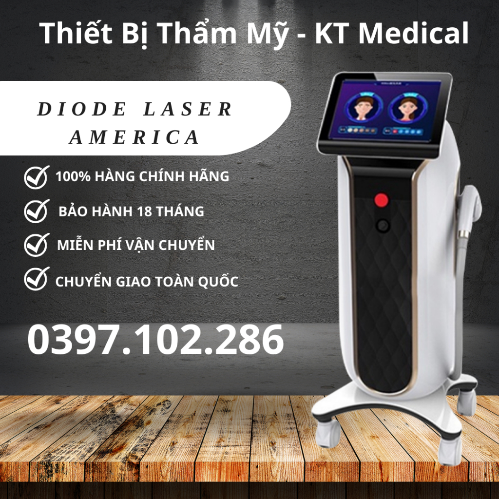 [Bảo Hành 18 tháng] MÁY TRIỆT LÔNG DIODE LASER AMERICAN | TRIỆT LÔNG DIODE LASER AMERICAN DÙNG TRONG SPA