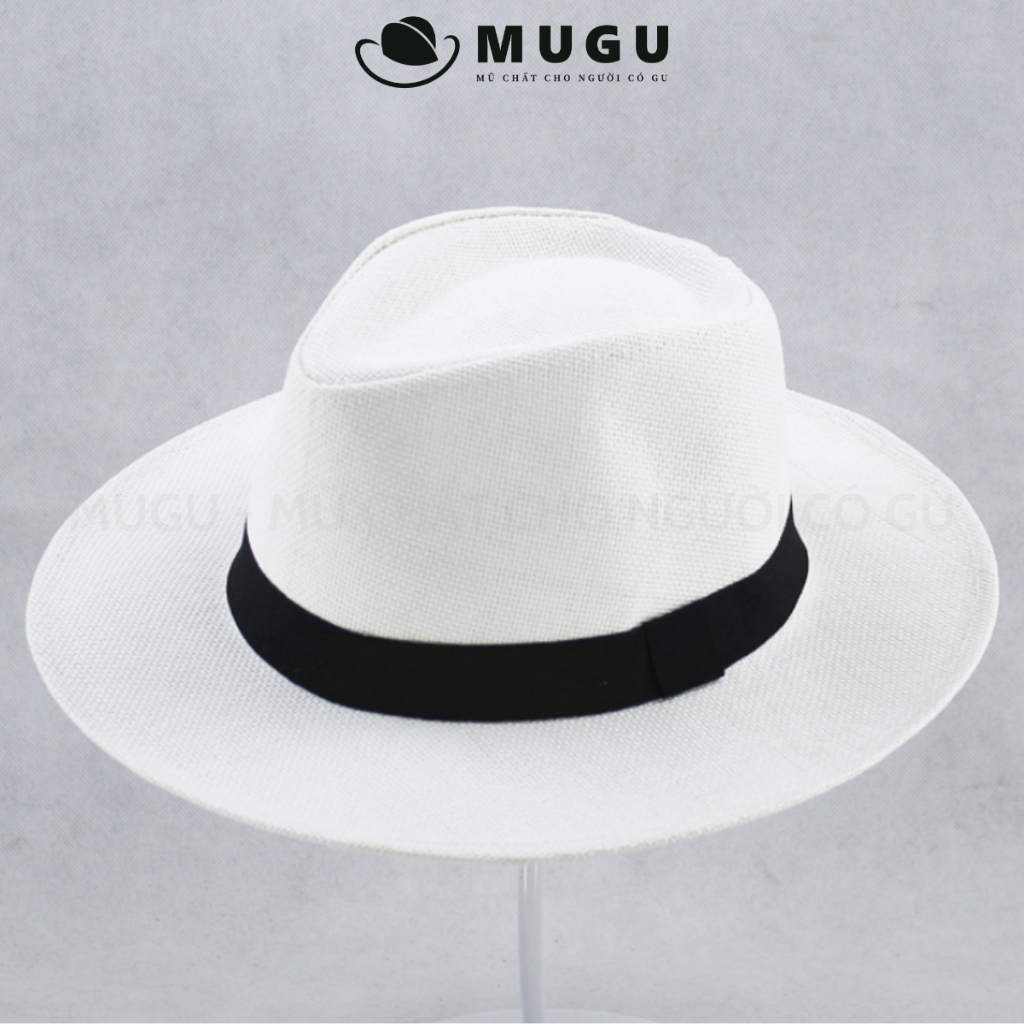 Mũ Cói Nam Nữ Đẹp MC06 Panama Thoáng Mát - Mũ Cói Rộng Vành Chống Tia UV Thoáng Mát Mùa Hè | Thương Hiệu MUGU