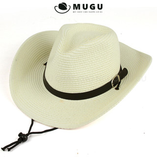Mũ Cói Nam MC09 Cổ Điển - Mũ Cao Bồi Miền Tây Cá Tính | MUGU
