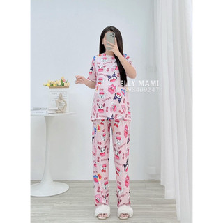 Bộ bầu tăm lạnh áo cộc quần dài.