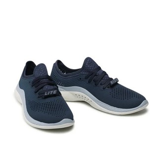Giày nhựa crocs literide pacer 360 buộc dây cho cả nam và nữ màu navy, chuẩn xịn full box