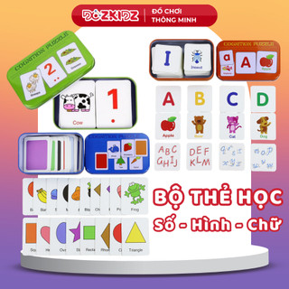 Đồ chơi phát triển trí tuệ trẻ em, hộp thẻ học thông minh flashcard tiếng Anh cho bé từ 2 đến 6 tuổi - DOZKIDZ