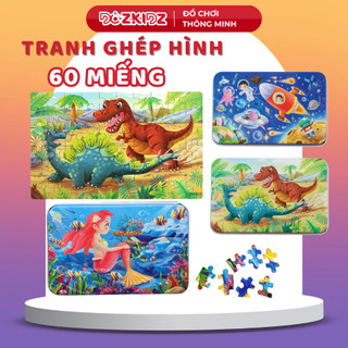 Đồ chơi thông minh trẻ em tranh ghép hình 60 MIẾNG theo chủ đề phát triển tư duy logic cho bé từ 4 tuổi - DOZKIDZ