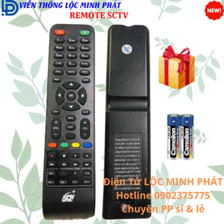 Remote điều khiển đầu thu truyền hình cáp SCTV loại tốt, điều khiển tivi truyền hình SCTV – Tặng kèm pin