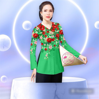 Áo bà ba in 4D,bộ bà ba in hoa (mẫu mới về )-