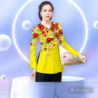 Áo bà ba in 4D,bộ bà ba in hoa (mẫu mới về )-