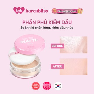 Phấn Phủ barenbliss Soul- Matte Loose Power Kiềm Dầu Chất Nhẹ Chống Nước Che Khuyết Điểm 6.8g
