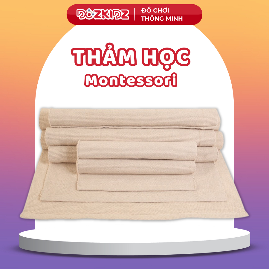 Đồ chơi đồ dạy học mầm non, thảm thực hành Montessori 2 mặt 3 size - DOZKIDZ