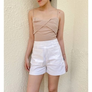 Quần 2 túi trước Trắng Nữ AT MODA DE LITA