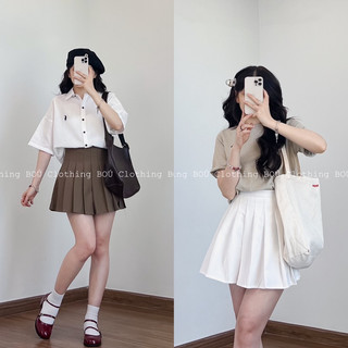 Chân váy ngắn xếp ly BOÚ Clothing