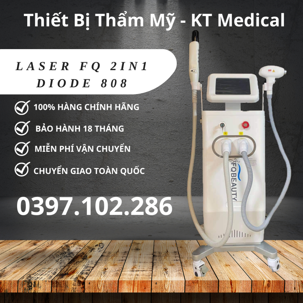 [Bảo Hành 18 tháng] MÁY TRIỆT LÔNG KẾT HỢP LASER DIODE 808 | TRIỆT LÔNG DIODE 808 DÙNG TRONG SPA