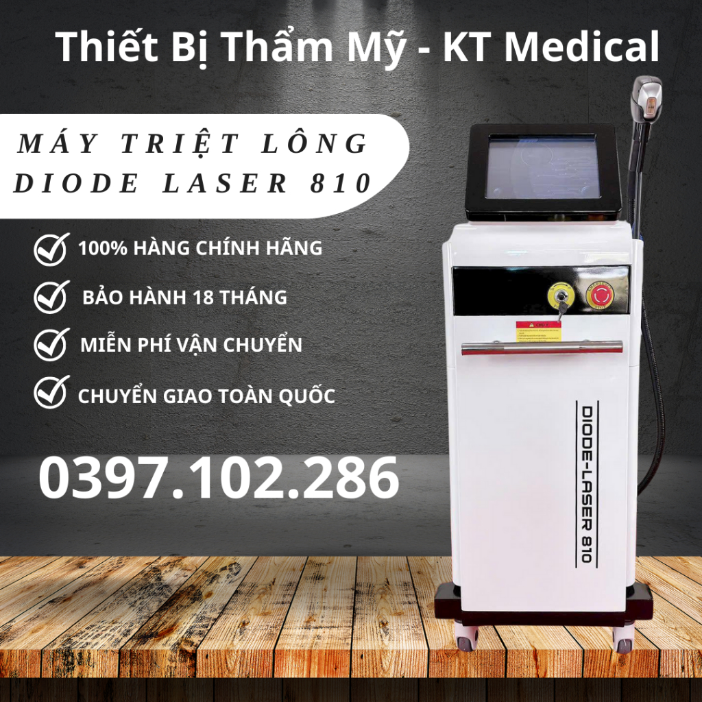 [Bảo Hành 18 tháng] MÁY TRIỆT LÔNG LẠNH DIODE LASER 810 | TRIỆT LÔNG LẠNH DIODE LASER 810 DÙNG TRONG SPA