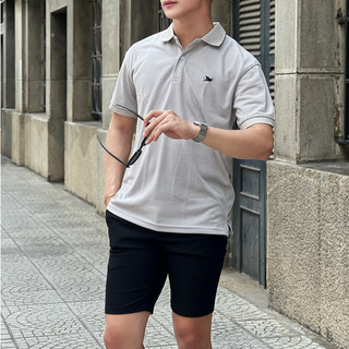 Áo thun POLO nam NORAMAX màu xám tay ngắn vải Lacoste Thái cao cấp thanh lịch, chuẩn form PB2406XA
