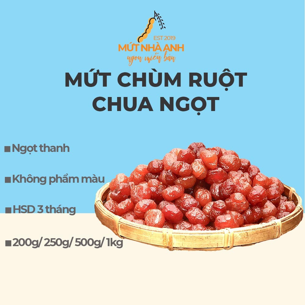 Mứt chùm ruột rim chua ngọt 200g/250g/500g/1kg