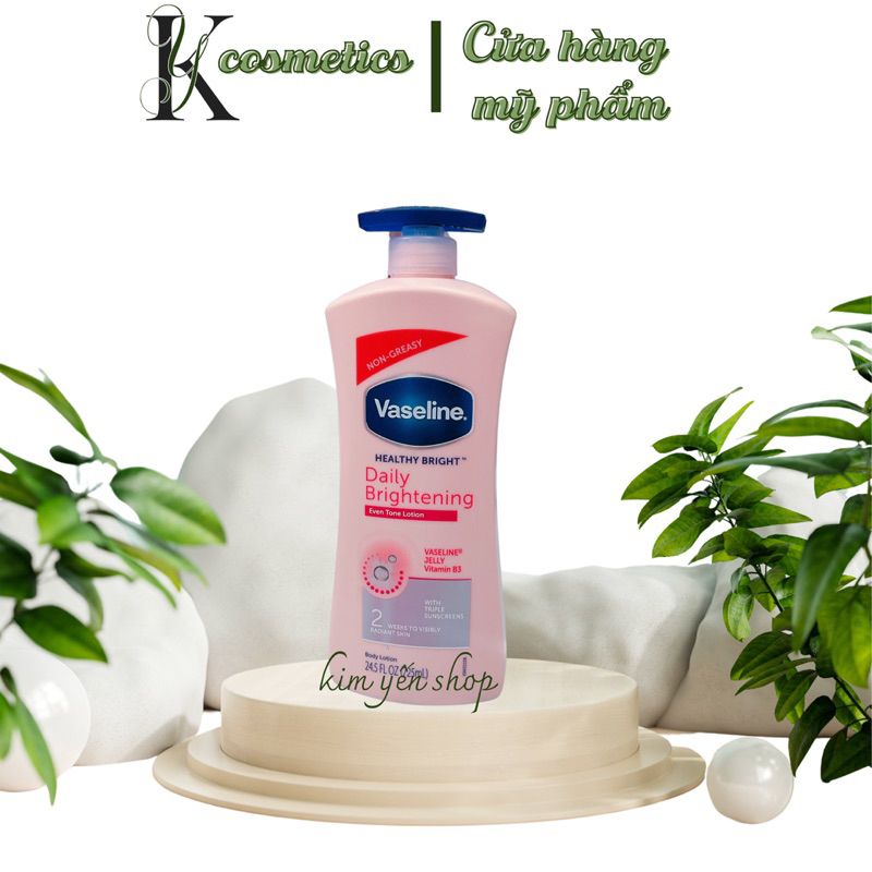 sữa dưỡng thễ vaseline mỹ healthy bright daily brightening mẫu mới 750ml