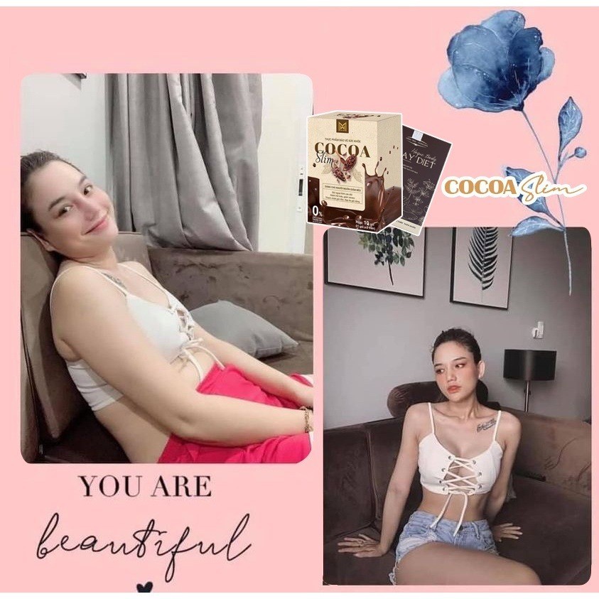 Giảm cân Cocoa Slim chính hãng Cacao giảm cân cấp tốc nhanh an toàn hộp 30 viên