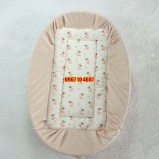 Nệm lót nôi tre đặt võng an toàn cho bé vải Muslin