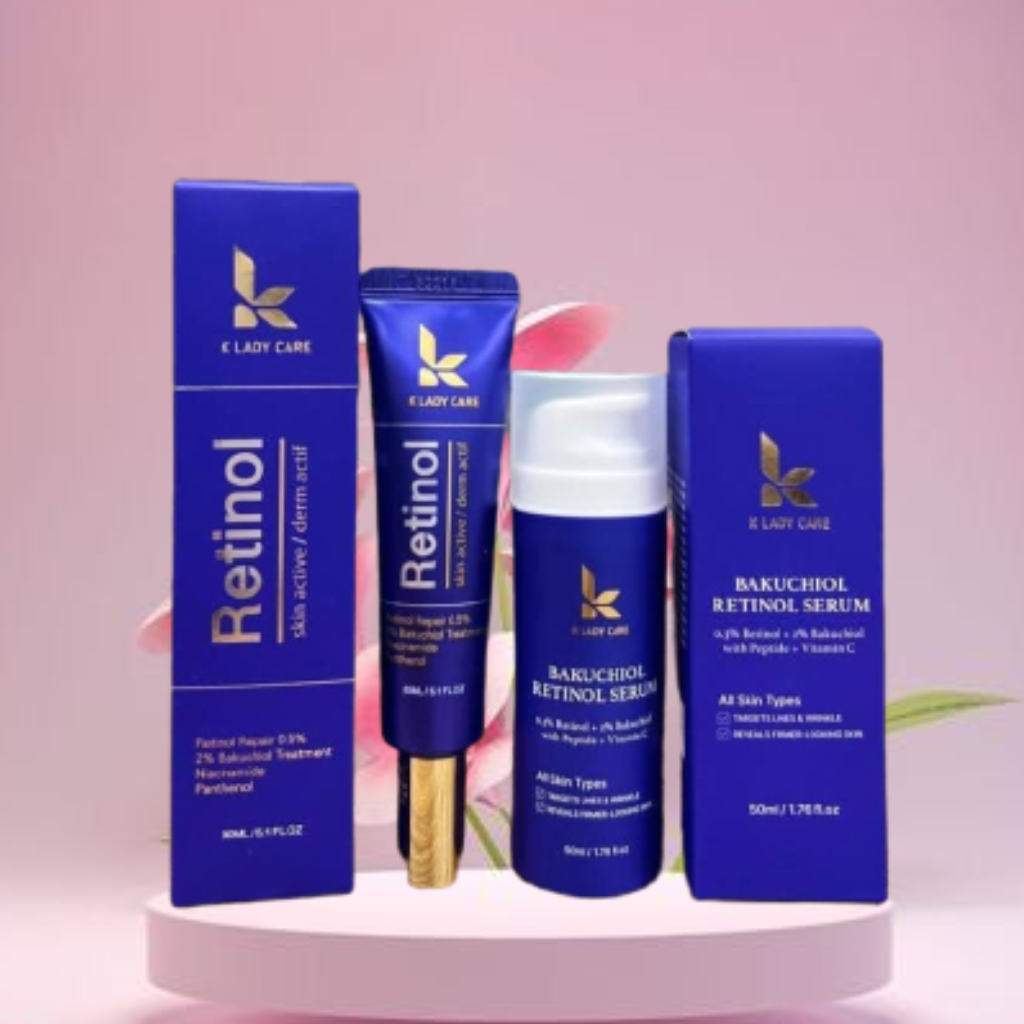 ComBo 2 Sản Phẩm : Kem Dưỡng Retinol & Serum Dưỡng Ngăn Ngừa Lão Hoá Căng Bóng Da K Lady Care . . . . . .