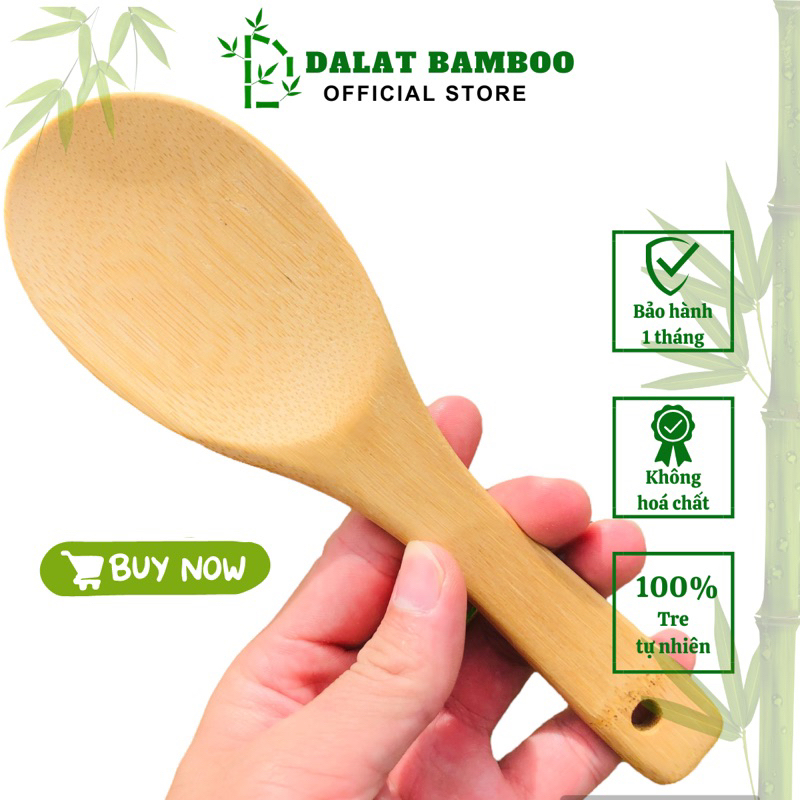 VÁ (MUÔI) XỚI CƠM BẰNG TRE - KHÔNG HOÁ CHẤT