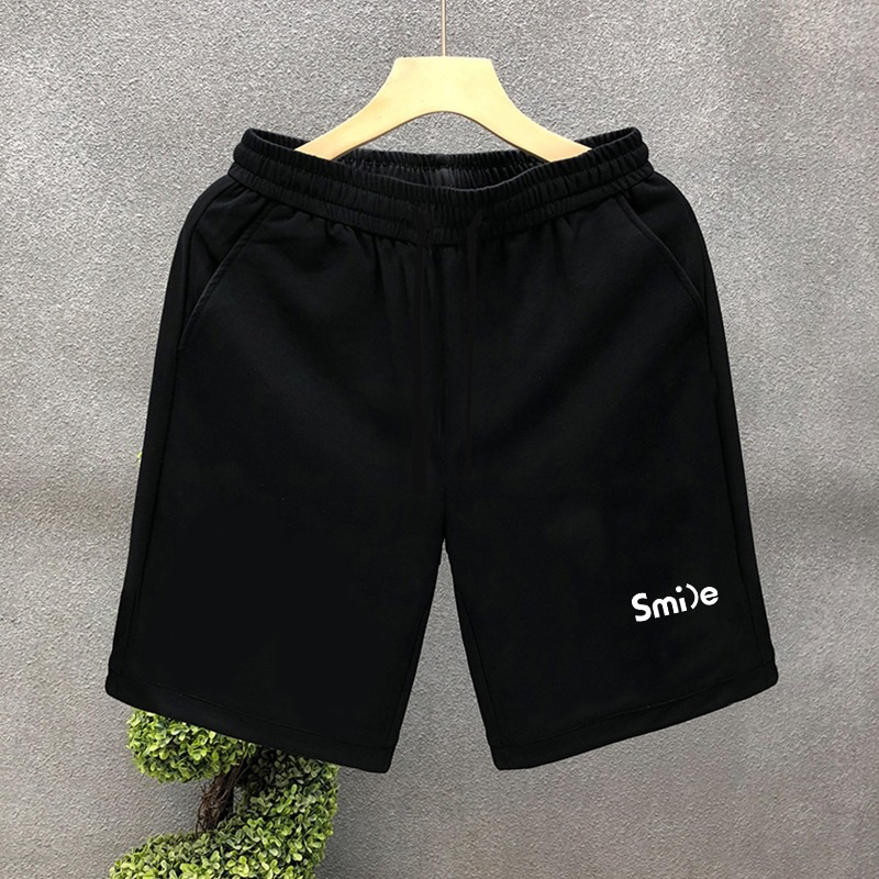 Quần đùi nam màu đen, quần sooc gió dù