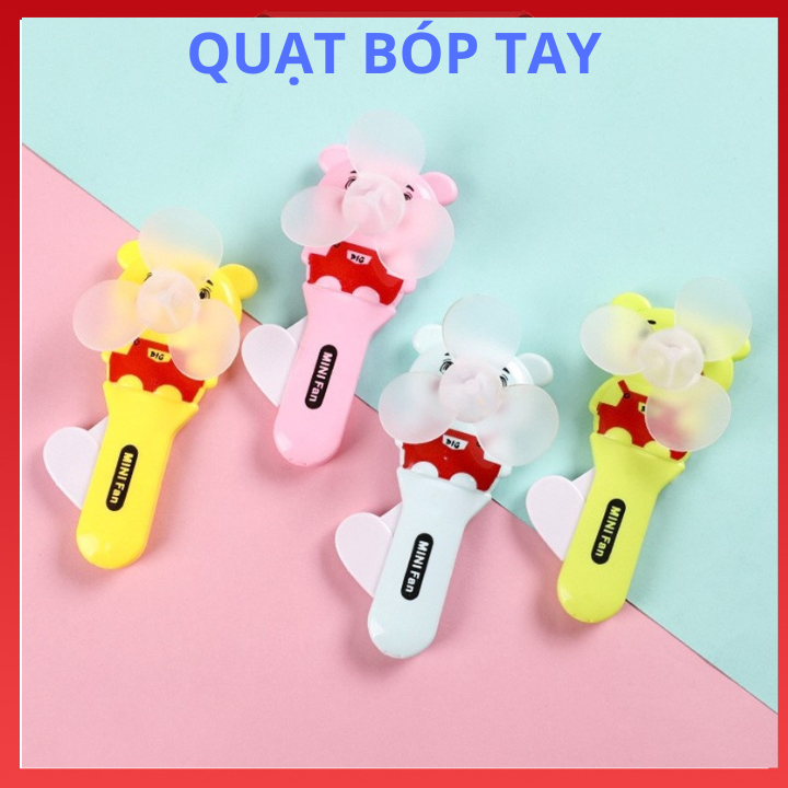 Quạt bóp tay hình thú dễ thương , Quạt cầm tay mini hàng đẹp