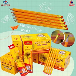 Hộp 12 cây bút chì gỗ chuốt g-star gs-009