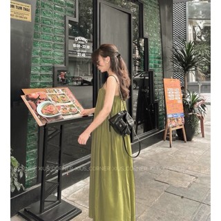 ĐẦM MIDI HAI DÂY THUN NGỰC