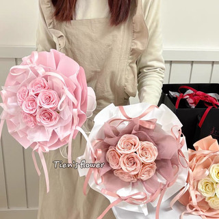 Bó hoa sáp Ecuador 6 bông nhỏ xinh shop sẵn nhiều màu