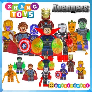 Đồ chơi Xếp hình Groot Avengers War Machine Thor Thanos Endgame Captain America Hulk Dr Strange Minifigures Pogo PG8226