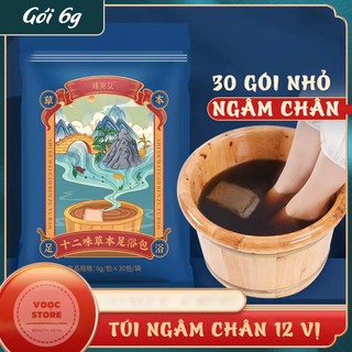 Bịch 30 gói ngải cứu thảo dược 12 vị ngâm chân ngủ ngon giảm mệt mỏi bịch 30 gói 6g