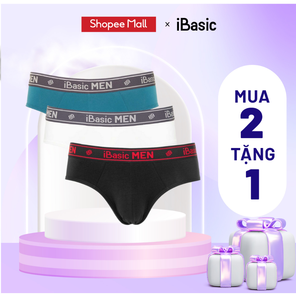 [MUA 2 TẶNG 1] Combo 3 quần lót nam Brief iBasic PANM077