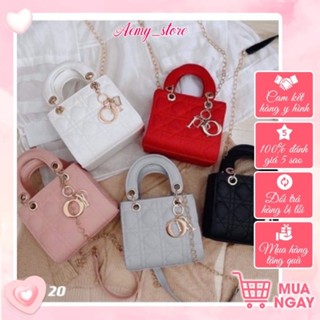 Túi xách nữ , túi xách tay đeo chéo đeo vai cốp vuông da lì 5 ô sang chảnh TD_52