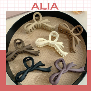  Kẹp Tóc Càng Cua Hình Nơ Dài Bằng Nhựa Acrylic Dễ Thương Nhiều Màu-ALIA 