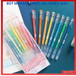 Set 9 bút gel nhiều màu Morandi ngòi 0.5mm bút màu cute bút mực morandi màu sắc khác nhau cho học sinh