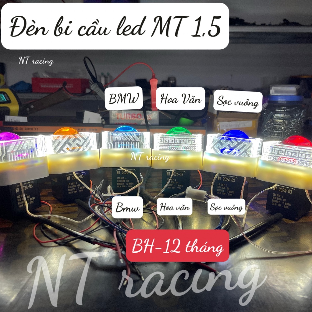 Vòng thiên thần 3D vuông gắn bi cầu 1.5 inch