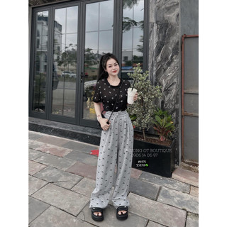 Quần umi xuông cạp chun họa tiết nơ