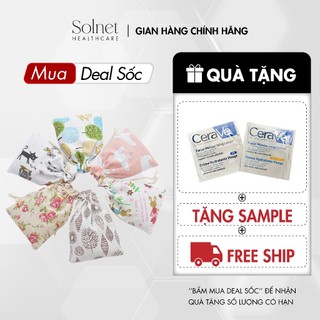 Túi vải mini canvas đựng đồ dùng cá nhân và đồ trang điểm