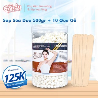 Hũ 500gr Sáp Wax Lông Nóng Hương Dừa Coconut Hot Trend 2023 Candywax