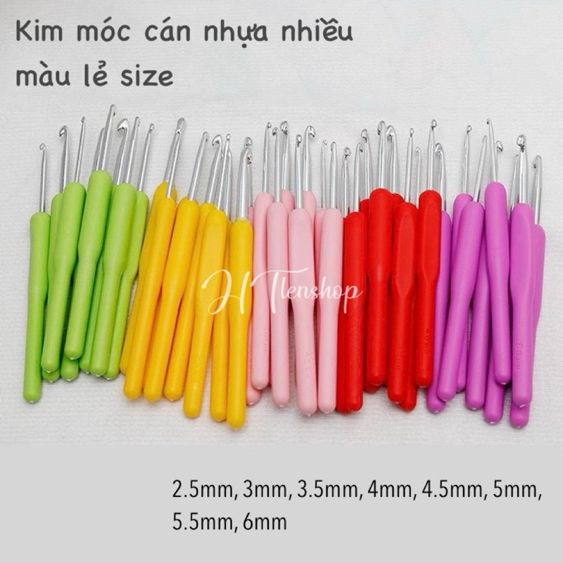 Kim móc cán nhựa nhiều màu (lẻ size)